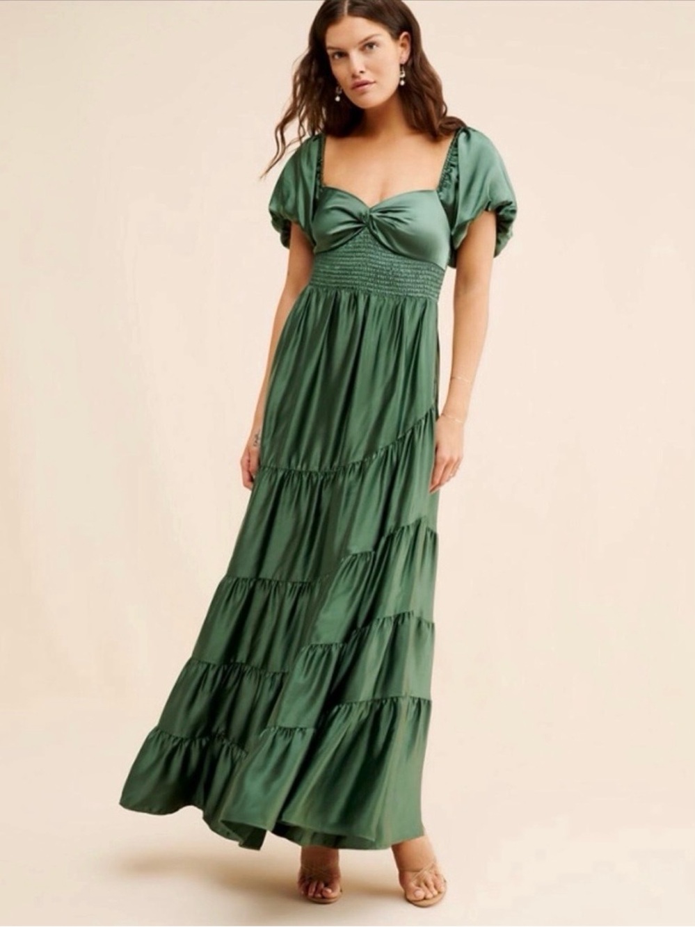 Free People Sundrenched Silky Maxi Dress Size XS